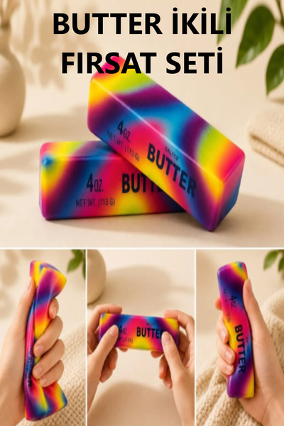 Pofika Butter Renkli Squishy Stres Oyuncağı Süper Yumuşak Slow Rising Sıkılab...