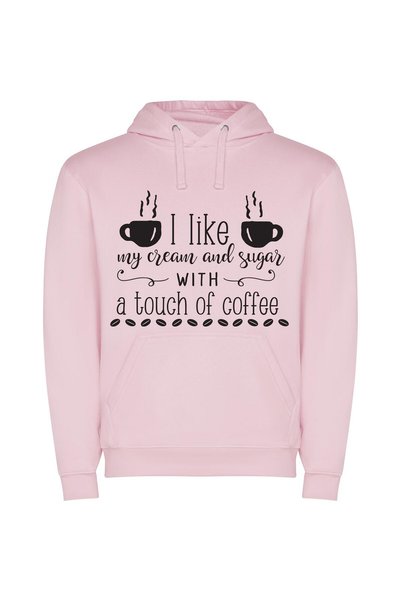 iLovePrints Coffee Bliss Delight Φούτερ με κουκούλα σε χρώμα Ροζ