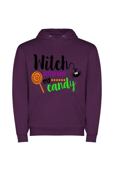 iLovePrints Sorcery Sweet Sensations Φούτερ με κουκούλα σε χρώμα Μωβ