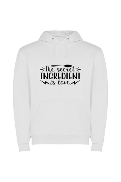 iLovePrints Love's Hidden Culinary Essence Φούτερ με κουκούλα σε χρώμα Λευκό