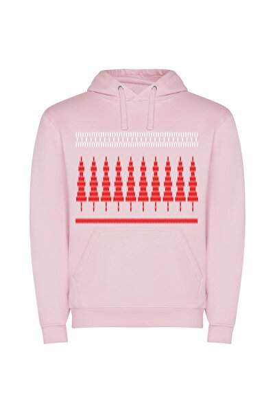 iLovePrints Chic Festive Color Palette Φούτερ με κουκούλα σε χρώμα Ροζ