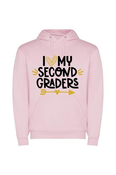 iLovePrints Adorable 2B Grading Love Φούτερ με κουκούλα σε χρώμα Ροζ
