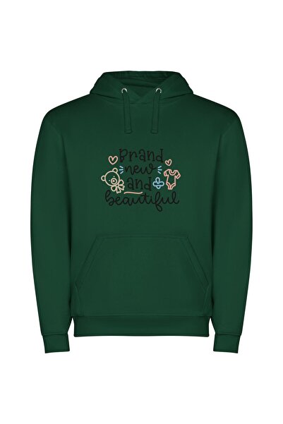 iLovePrints Brand New & Beautiful Φούτερ με κουκούλα σε χρώμα Πράσινο