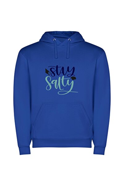 iLovePrints Sultry Salt: Sexy Handwriting Φούτερ με κουκούλα σε χρώμα Μπλε
