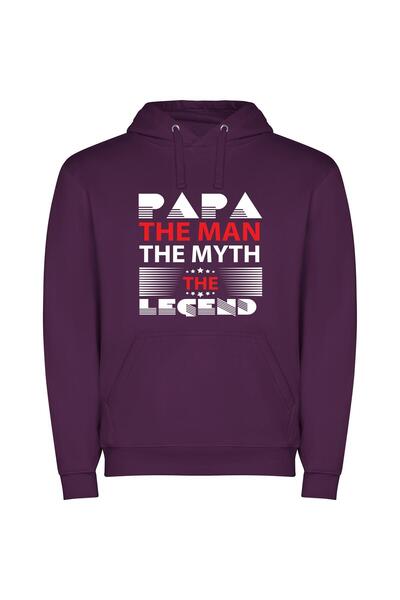 iLovePrints Man of the Image Φούτερ με κουκούλα σε χρώμα Μωβ