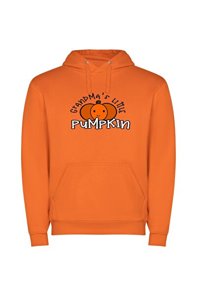 iLovePrints Pumpkin Delightful Halloween Decor Φούτερ με κουκούλα σε χρώμα Πο...