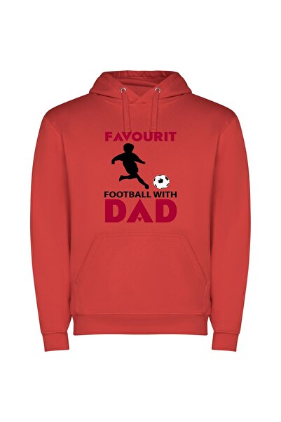 iLovePrints Artistic Fusion: Black & Red Soccer Φούτερ με κουκούλα σε χρώμα Κ...