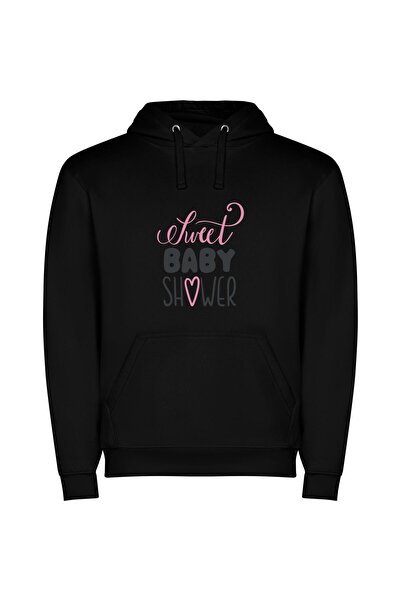 iLovePrints Sugar-Coated Baby Bliss Φούτερ με κουκούλα σε χρώμα Μαύρο