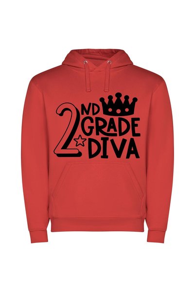 iLovePrints Grade 2B: Timeless Elegance Φούτερ με κουκούλα σε χρώμα Κόκκινο