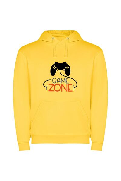 iLovePrints Iconic Game Zone Experience Φούτερ με κουκούλα σε χρώμα Κίτρινο