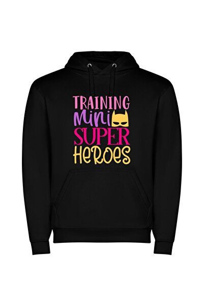 iLovePrints Mumi's Superhero Training Φούτερ με κουκούλα σε χρώμα Μαύρο