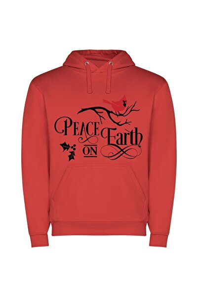 iLovePrints Flying Crimson Serenity Φούτερ με κουκούλα σε χρώμα Κόκκινο