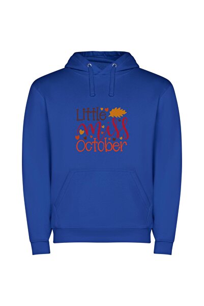 iLovePrints Fanciful October Memories Φούτερ με κουκούλα σε χρώμα Μπλε