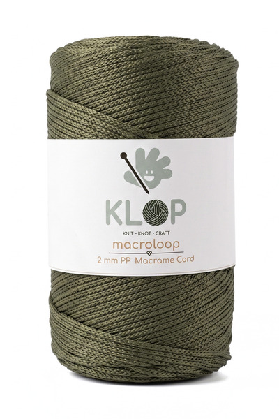 KLOP Premium 200 Gr Polyester Makrome İpliği 2 mm - 230 M Supla İp Ve Çanta İ...