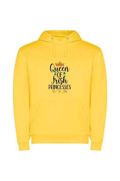 iLovePrints Royal Indian Irish Princess Φούτερ με κουκούλα σε χρώμα Κίτρινο