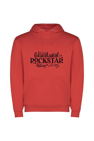 iLovePrints Rockstar Edditorial Illustration: High-Quality Φούτερ με κουκούλα...