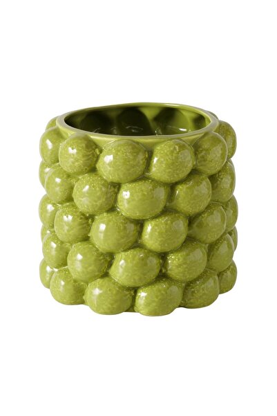 Boltze Suport decorativ pentru ghiveci, din porțelan, Ø16 cm, verde lime