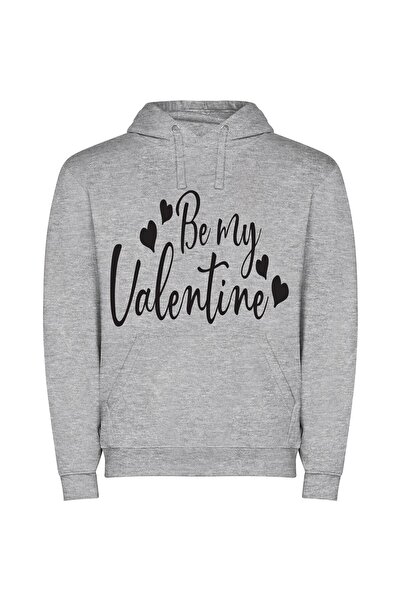 iLovePrints Monochrome Love Collection Φούτερ με κουκούλα σε χρώμα Γκρι