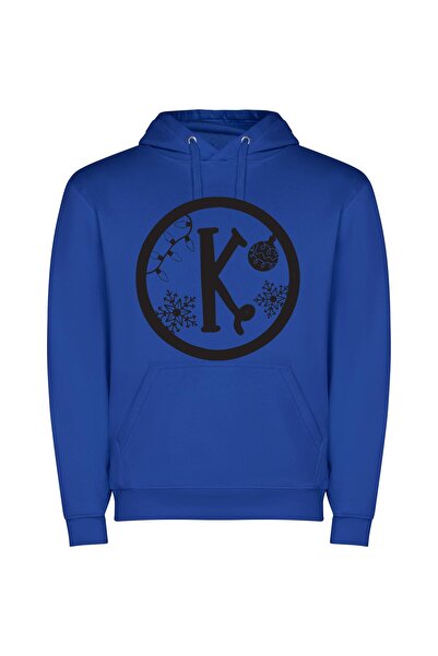 iLovePrints K Snowflake Circus Φούτερ με κουκούλα σε χρώμα Μπλε