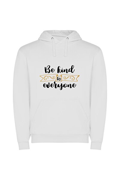 iLovePrints Kindness: A Radiant Presence Φούτερ με κουκούλα σε χρώμα Λευκό