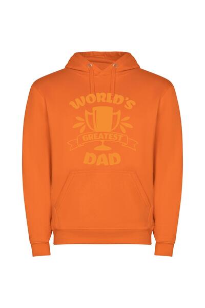 iLovePrints Dad's Supreme Logo Φούτερ με κουκούλα σε χρώμα Πορτοκαλί