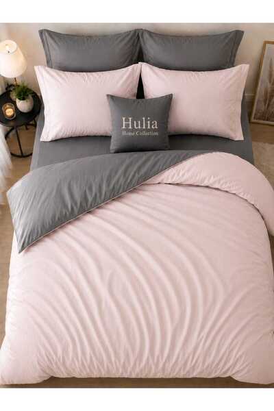 hulia home Elastic Sheet Duvet Cover Set Double Sided Ranforce
