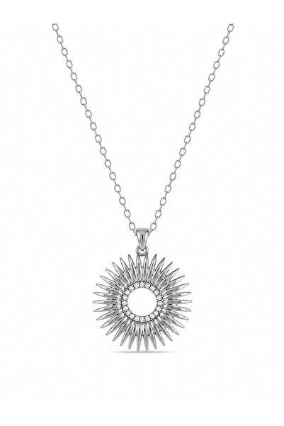 serelya 316L Steel Silver Color Chain Zircon Stone Nova Star Model Women's Ne...