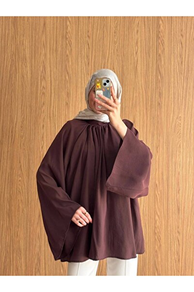 QUWİQ Women's Draped Spanish Sleeve Hijab Shirt