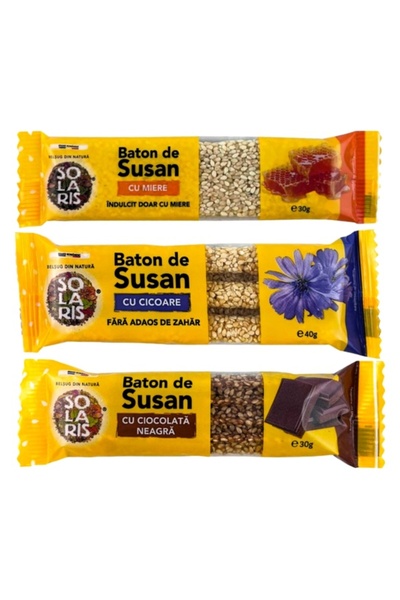 Solaris Plant Set 3 Batoane naturale susan miere, ciocolata neagra si cicoare...