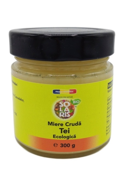 Solaris Bio 100% natural organic raw lime honey, 300g