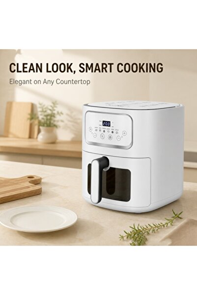 Generic Brand Visible Window Air Fryer, Programmable Digital Air Fryer with T...