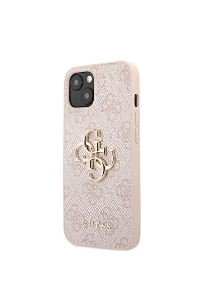 Guess Husă de telefon pentru Apple iPhone 14 Pro Max, cu logo metalic, roz