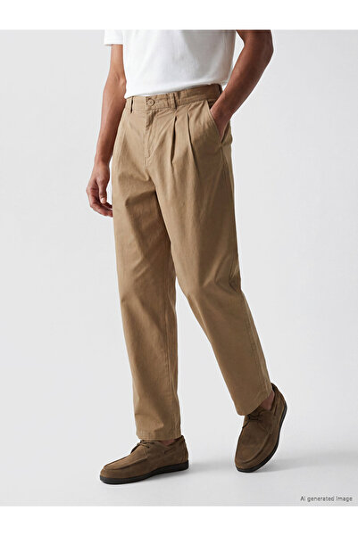 LC Waikiki Relax Fit Dobby Men's Pleated Pants from Uzg Store for Style Enthu...