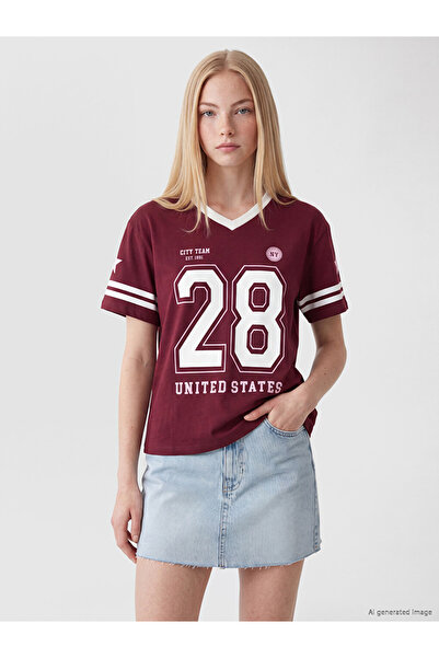 LC Waikiki Tricou de damă supradimensionat, 100% bumbac