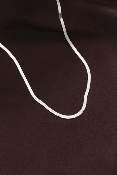 Generic Brand 316L Steel Silver Color 60 cm Italian Chain Necklace