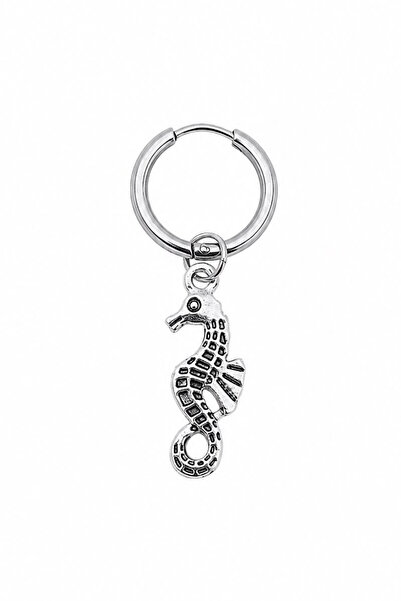 Blisse Piercing Unisex Silver Color Surgical Steel Dangle Seahorse Figured Ho...