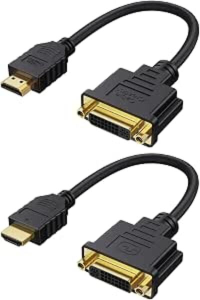 GENERAL محول HDMI إلى DVI من CableCreation، طول 15 سم، موصل HDMI ذكر إلى DVI ...