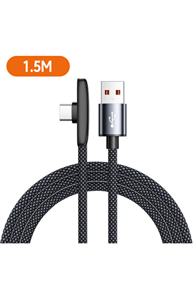 Choice1 كابل USB إلى Type C أسود بطول 1.5 متر وقوة 100 واط، سلك شحن سريع ونقل...