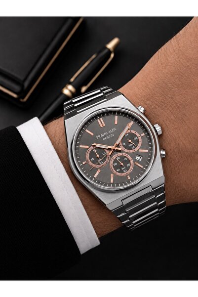 Frank Alex Dial Functions Active Premium Men's Wristwatch Steel Band 2 Years ...