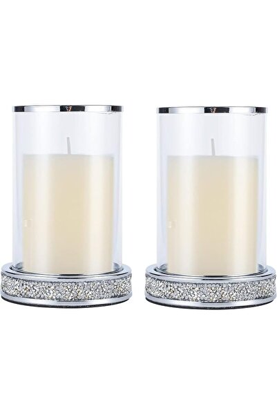GENERAL Hanjue Pillar Candle Holders,Candlesticks Holder with Glass Hurricane...