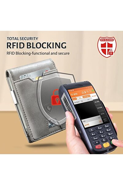 GSOIAX محفظة رجالية نحيفة مزودة بتقنية حجب RFID، محفظة ثنائية الطي للرجال، تص...
