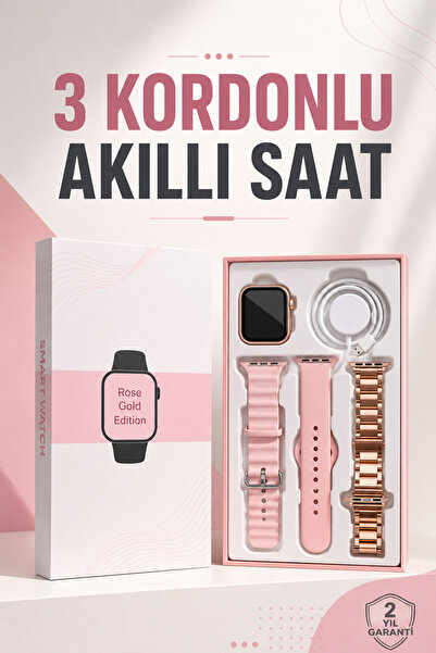 ART3 Akıllı Saat Amoled Ekran 3 Kordonlu Aksesuar Hediyeli Sesli Görüşme