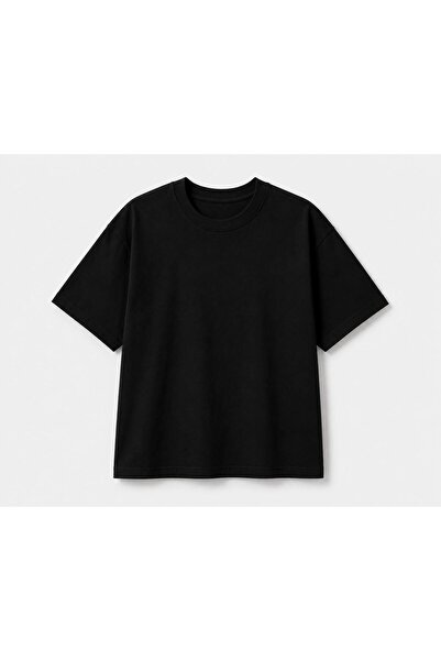Basic Siyah Unisex Tişört %100 Pamuk