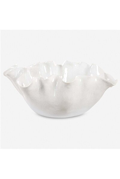 UTTERMOST Ruffle White Bloom Bowl