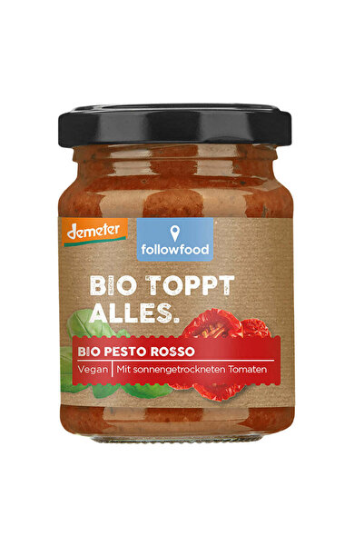 Followfood Sos Pesto Roșu Bio cu Roșii Uscate 130 g