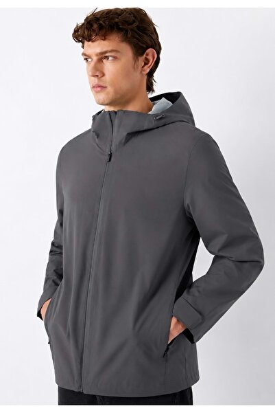 Mavi M0110853 Pro-Tech Water Repellent Hooded Men's Coat Gray