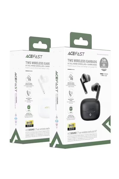 Acefast W7 True Wireless Bluetooth Earbuds – 13mm Powerful Sound, AI Noise Cancellation for Calls, 24H Battery, Bluetooth 6.0 & IPX4 Water Resistance