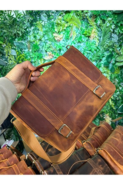 RONYA LEATHER Hakiki Deri Laptop Evrak Çantası (Law Bag)