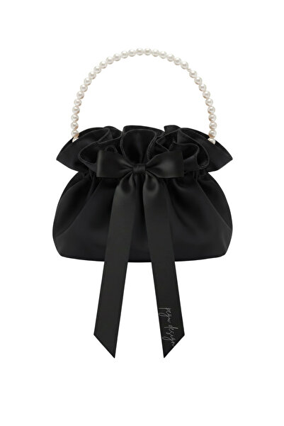 pegu baby collection ΜΑΥΡΗ ΒΑΜΒΑΚΙΝΗ ΣΑΤΕΝ ΤΣΑΝΤΑ ΜΕ ΔΙΑΚΟΣΜΗΣΗ ΑΠΟ ΚΡΥΣΤΑΛΛΙ...