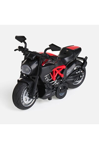 OEM Motocicletă de jucărie roșie la scară 1:14 cu lumini și mișcare - 3 bater...